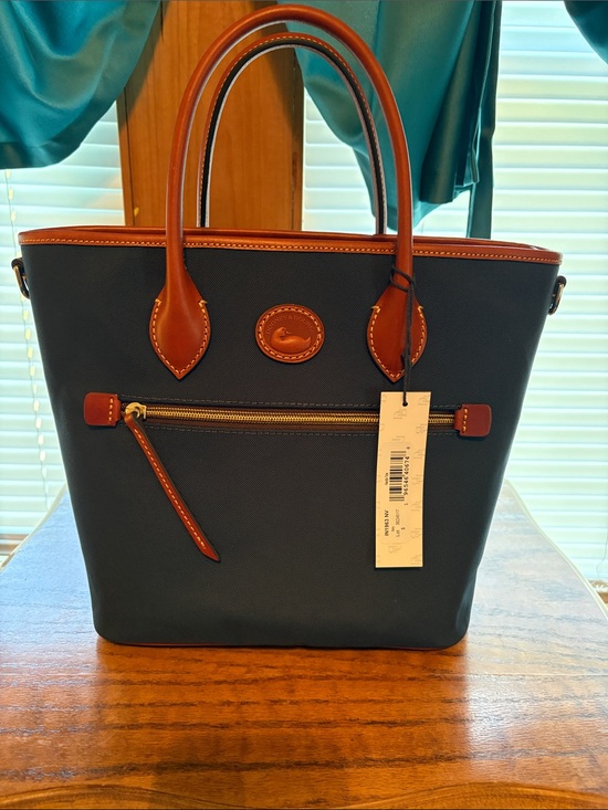Dooney & Bourke Handbags - Dooney & Bourke Nylon Handle Tote with Brown Trim